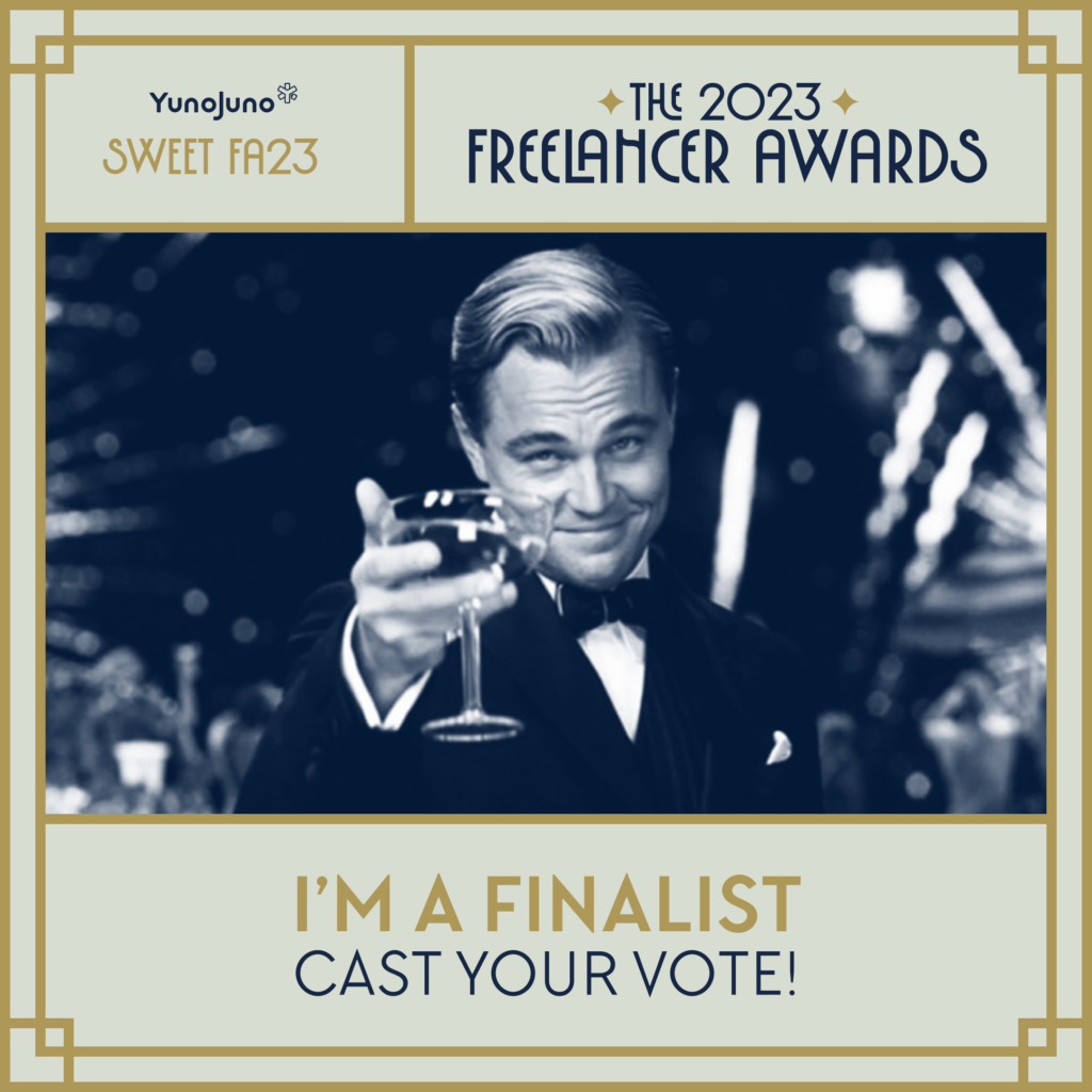 Finalist at the YunoJuno Freelancer Awards 2023